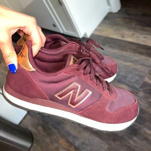 Maroon Vintage New Balance Sneakers